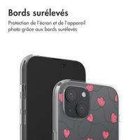 imoshion Coque design pour iPhone 15 - Dusty Rose Connected Hearts