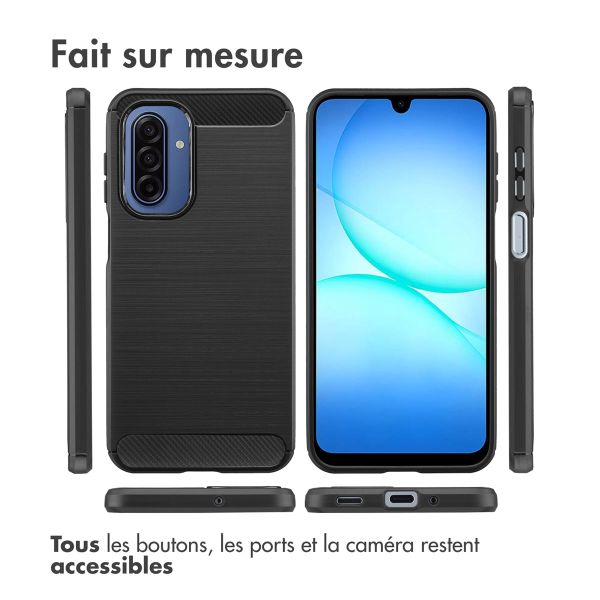 imoshion Coque Brushed Samsung Galaxy A17 - Noir