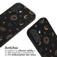 imoshion Coque design en silicone avec cordon iPhone 16 - Sky Black