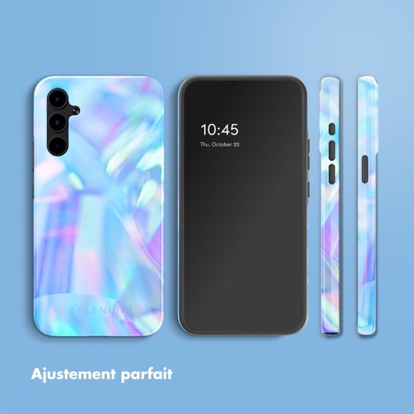 Selencia Coque arrière Vivid Tough Samsung Galaxy A34 - Holographic Blue Dream