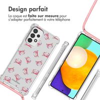 imoshion Coque Design avec cordon Samsung Galaxy A52(s) (5G/4G) - Crab Watercolor