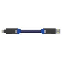 Rolling Square inCharge® X 6-in-1 connecteur de charge pour porte-clés - Sapphire Blue