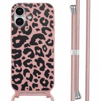 imoshion Coque design en silicone avec cordon Apple iPhone 17 - Animal Pink