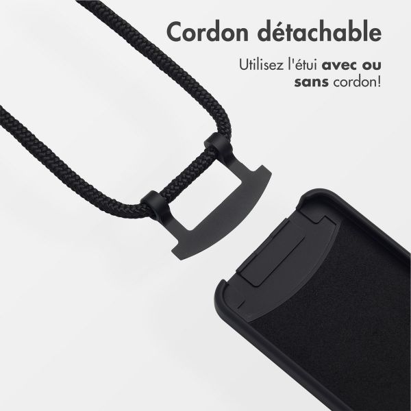 imoshion Coque arrière Color avec cordon amovible et MagSafe Samsung Galaxy S24 / S25 - Noir