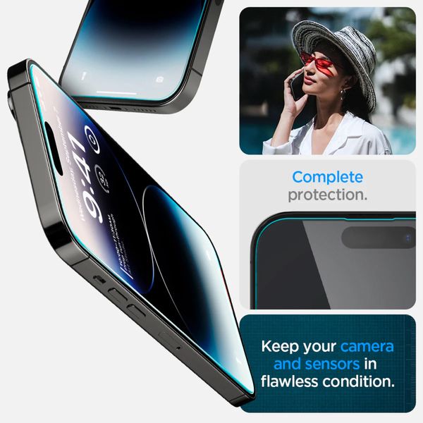 Spigen Protection d'écran en verre trempé GLAStR Fit + Applicator 2-pack Apple iPhone 14 Pro