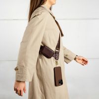 Selencia Cordon de téléphone avec petit sac - Mocha Brown