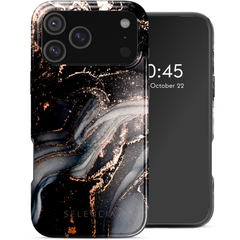 Selencia Coque arrière Vivid avec MagSafe Apple iPhone 17 Pro Max - Chic Marble Black