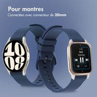 imoshion Bracelet sport en silicone avec boucle - Connexion universelle 20 mm - Bleu marine