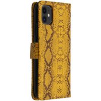 Etui de téléphone imprimé de serpent iPhone 11 - Jaune