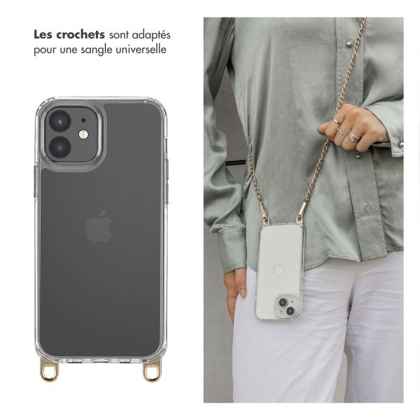 Selencia Coque avec crochets amovibles iPhone 12 (Pro) - Transparent