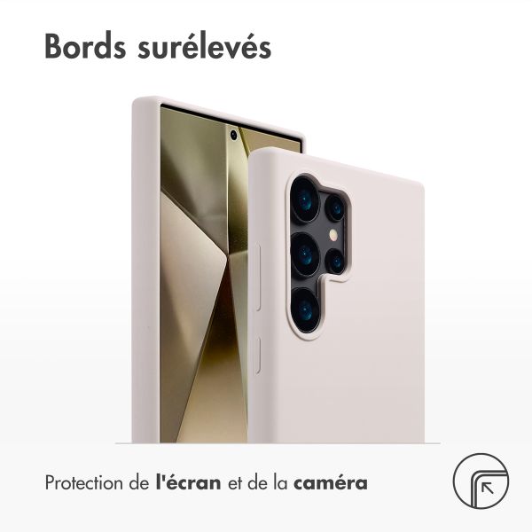 Accezz Coque Liquid Silicone avec MagSafe Samsung Galaxy S24 Ultra - Stone