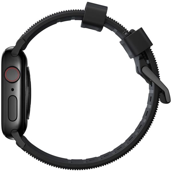 Nomad Bracelet robuste FKM Apple Watch Series 1 t/m 11 / SE / Ultra (44/45/46/49 mm) - Noir / Noir