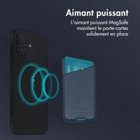 Accezz Porte-cartes en cuir - Compatible avec MagSafe et Qi2 - Nightfall Blue