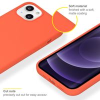 Accezz Coque Liquid Silicone iPhone 13 - Nectarine