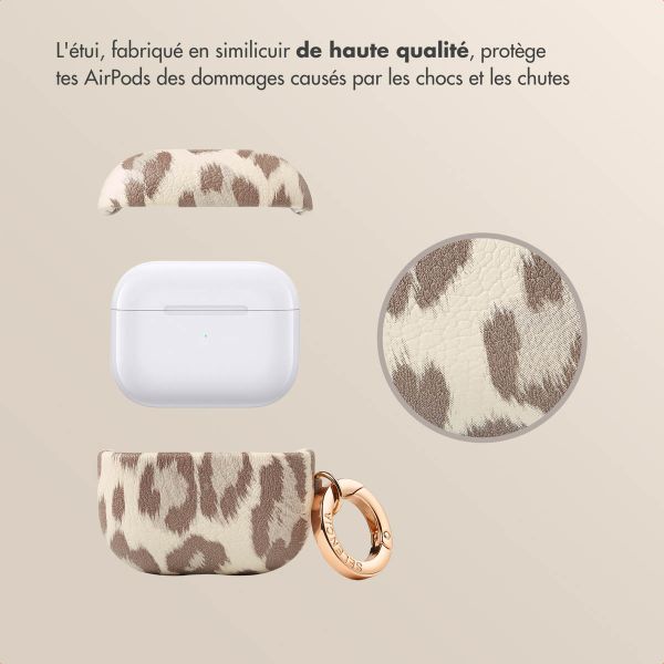 Selencia Coque Sabi Apple AirPods 3 - imprimé léopard - Soft Ivory