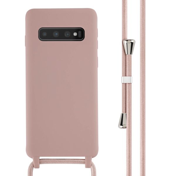 imoshion ﻿Coque en silicone avec cordon Samsung Galaxy S10 - Sand Pink