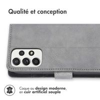 imoshion Étui de téléphone portefeuille Luxe Samsung Galaxy A33 - Gris