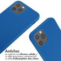 imoshion Coque en silicone avec cordon Apple iPhone 12 (Pro) - Bleu