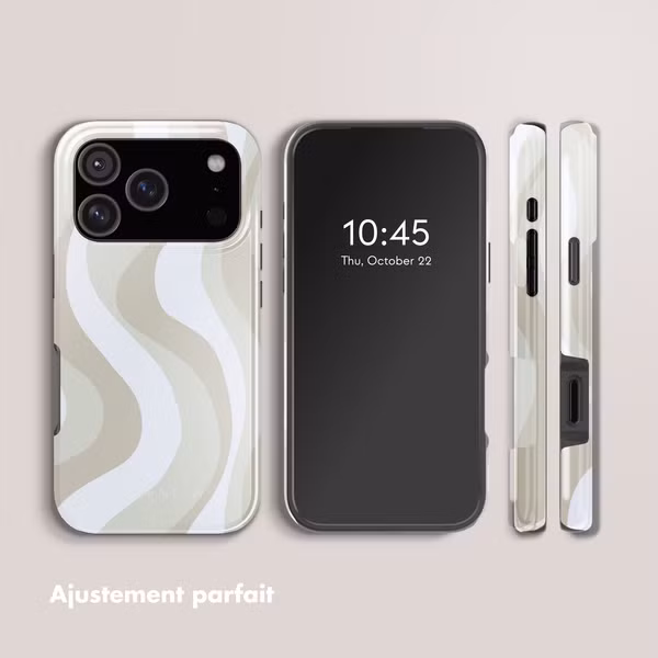 Selencia Coque arrière Vivid avec MagSafe Apple iPhone 17 Pro - Desert Waves Beige