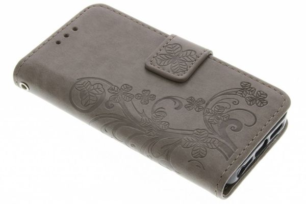 Etui de téléphone Fleurs de Trèfle iPhone SE / 5 / 5s - Gris