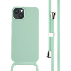 imoshion ﻿Coque en silicone avec cordon Apple iPhone 14 Plus - Menthe verte