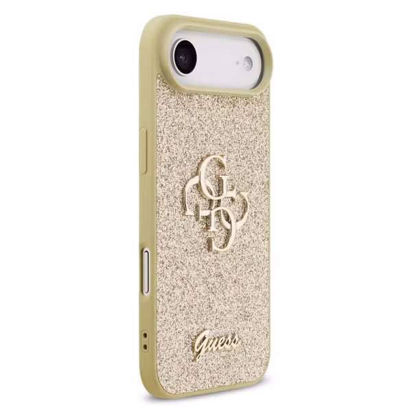 Guess Coque 4G Metal Logo Glitter Apple iPhone Air - Doré