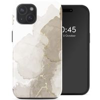 Selencia Coque arrière Vivid avec MagSafe Apple iPhone 15 - Marble Light Brown