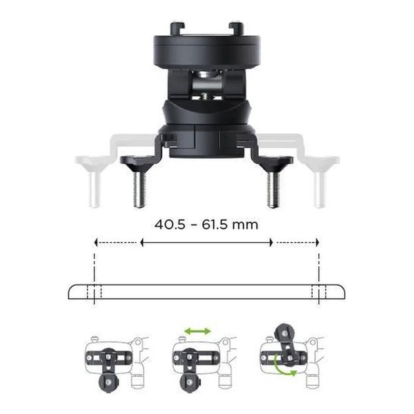 SP Connect Support de téléphone Brake Mount SPC+ pour scooter / moto - Réservoir de liquide de frein - Noir