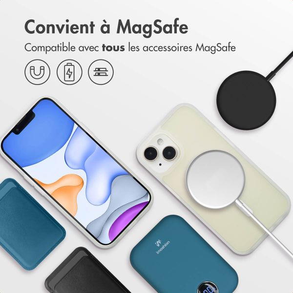 imoshion Coque Color Guard avec MagSafe iPhone 15 - Blanc