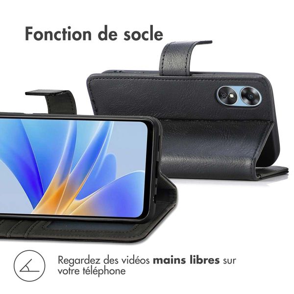 imoshion Étui de téléphone portefeuille Luxe Oppo A17 - Noir