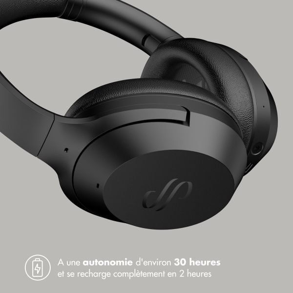 Selencia Casque sans fil Urban Play - Réduction active du bruit (ANC) - Avec étui de rangement - Midnight Black