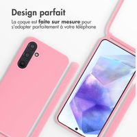imoshion Coque en silicone avec cordon Samsung Galaxy A55 - Rose