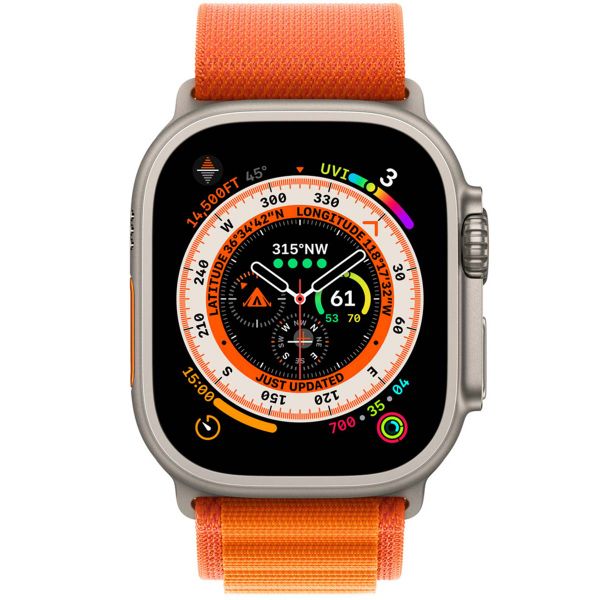 Apple Alpine Loop Band Apple Watch Series 1-10 / SE / Ultra (2) - 42/44/45/46/49 mm - Taille M - Orange