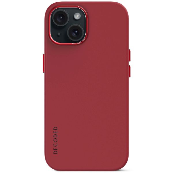 Decoded Coque en silicone MagSafe iPhone 15 - Rouge