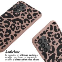 imoshion Coque design en silicone avec cordon Samsung Galaxy A13 (4G) - Animal Pink