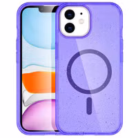 imoshion Coque Pailletée avec MagSafe Apple iPhone 12 (Pro) - Paillettes Violet