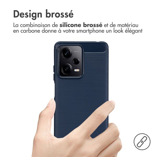 imoshion Coque Brushed Xiaomi Redmi Note 12 Pro / Xiaomi Poco X5 - Bleu foncé