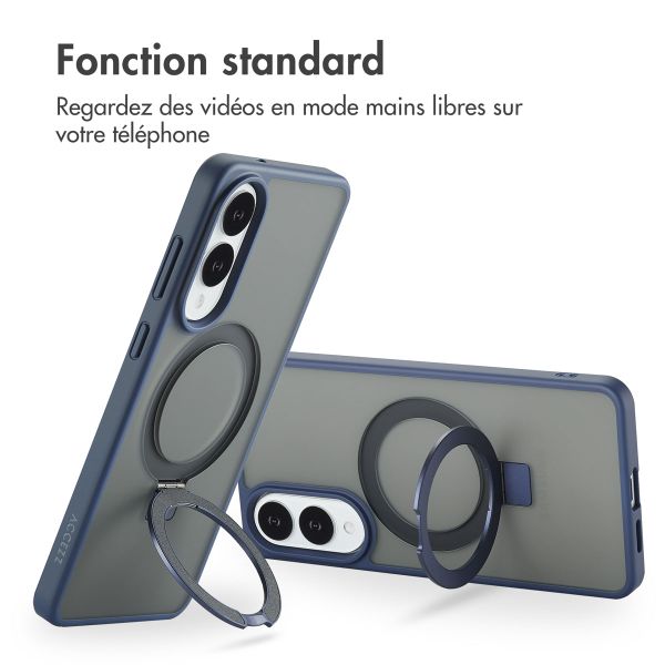 Accezz Coque Ring Stand avec MagSafe Samsung Galaxy S25 Edge - Blauw