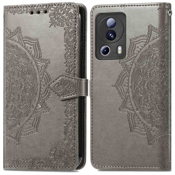 imoshion Etui de téléphone portefeuille Mandala Xiaomi 13 Lite - Gris