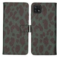 imoshion Coque silicone design Galaxy A22 (5G) - Green Leopard