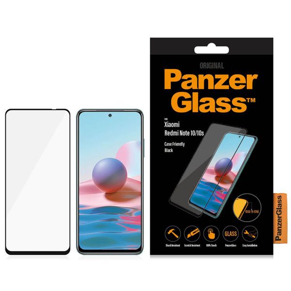 PanzerGlass Protection d'écran en verre trempé Case Friendly Xiaomi Redmi Note 10 (4G) / Note 10S