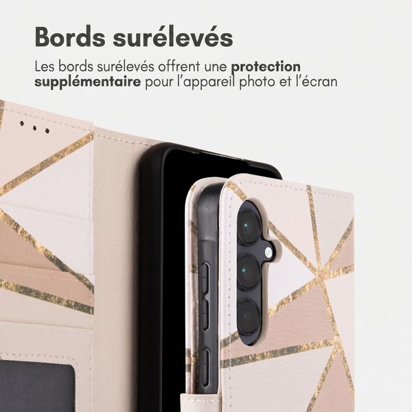 imoshion Étui de télephone portefeuille Design Samsung Galaxy A55 - Beige Graphic