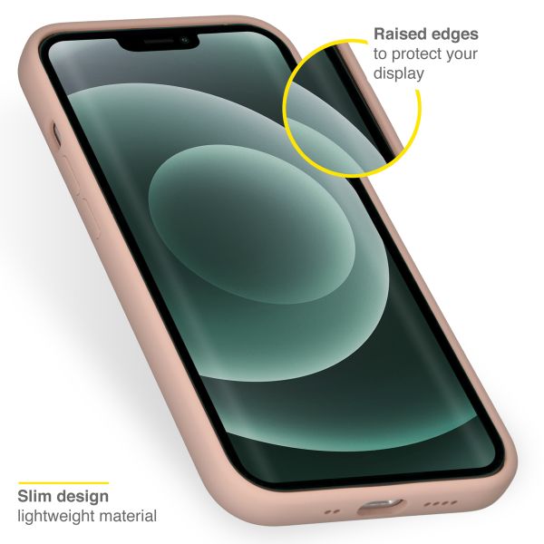 Accezz Coque Liquid Silicone Apple iPhone 13 Mini - Rose