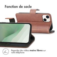 imoshion Étui de téléphone portefeuille Luxe iPhone 14 Plus - Brun