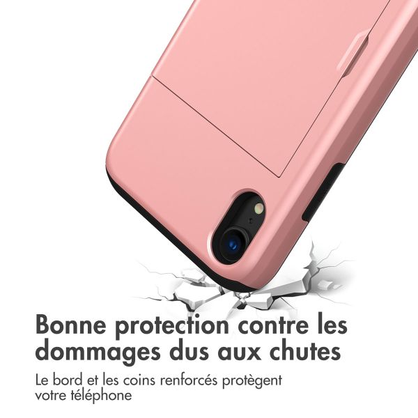 imoshion Coque arrière avec porte-cartes iPhone Xr - Rose Dorée