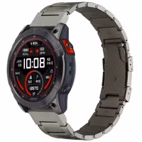 Accezz Bracelet en acier Titane mat  - Connexion Garmin 26 mm - Titanium