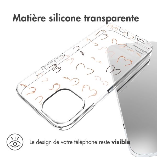 imoshion Coque Design iPhone 14 - Boobs all over - Transparent