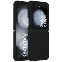 Accezz Coque Liquid Silicone Samsung Galaxy Z Flip 5 - Noir