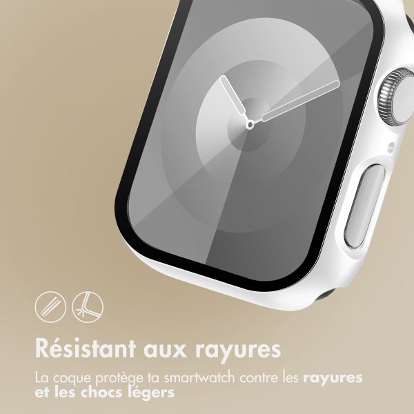 imoshion Coque rigide à couverture complète pour Apple Watch Series 4 / 5 / 6 / SE - 40 mm - Blanc