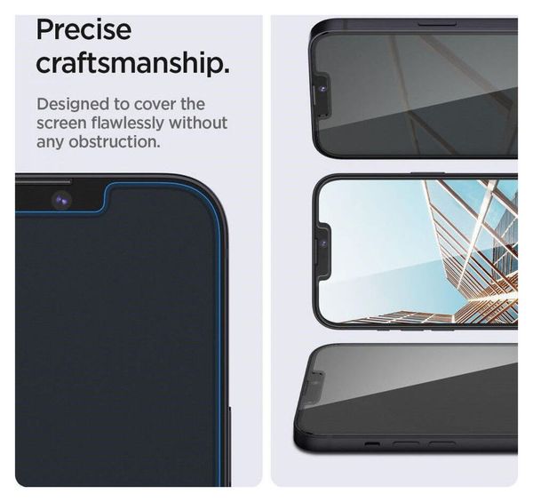 Spigen EZ Fit GLAS.tR Protection d'écran en verre confidentialité - 1 pack Apple iPhone 17e / 16e / 14 / 13 / 13 Pro